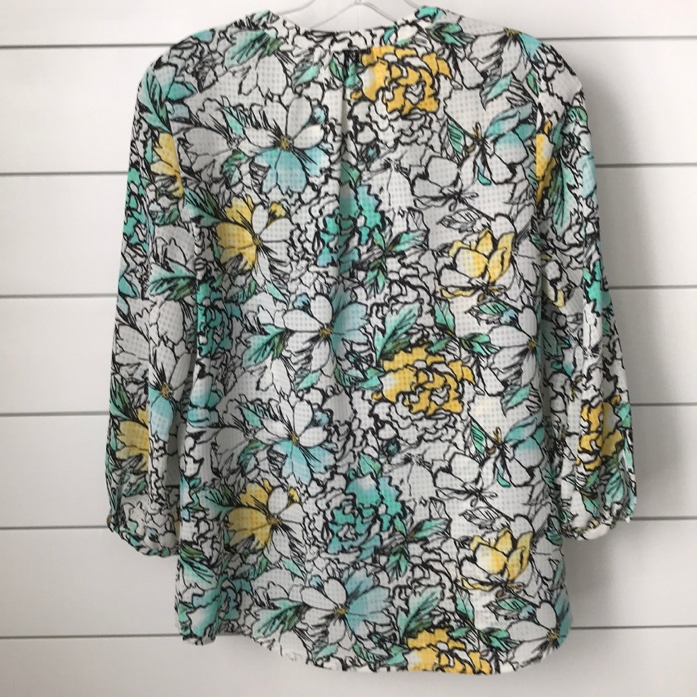 S The Limited 3/4-Sleeve Floral Blouse - Picture 2 of 8